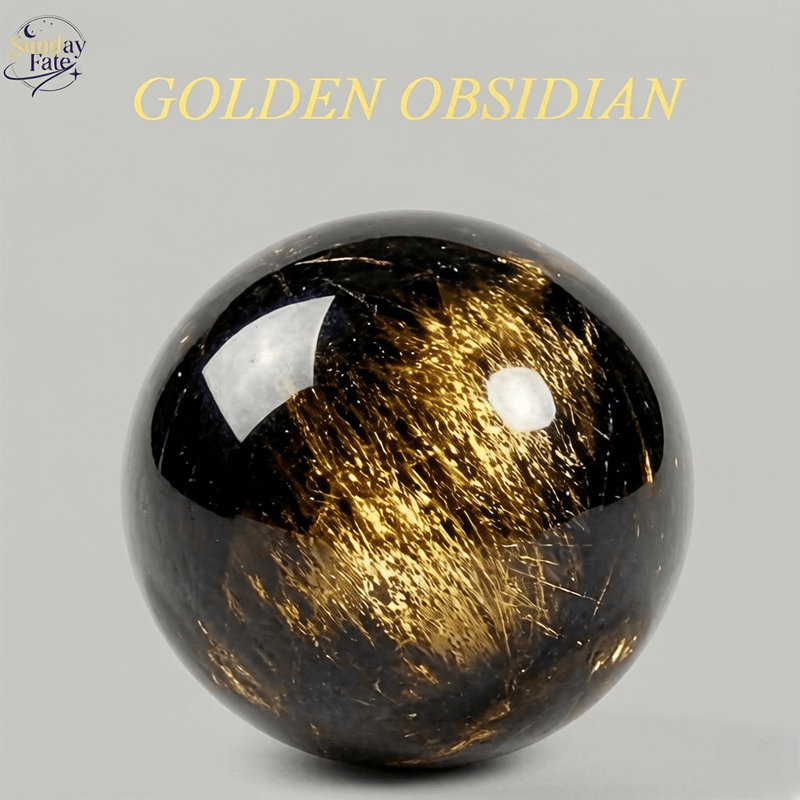 Sunday Fate Natural Golden Obsidian Bead for Abundance and Manifestation