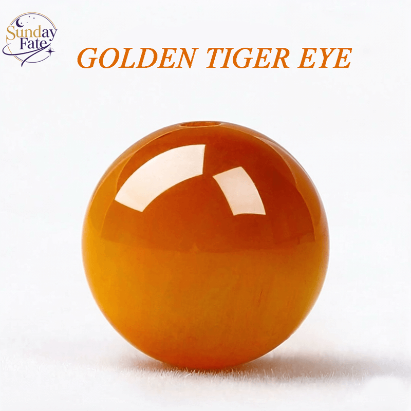 Sunday Fate Premium Golden Tiger's Eye Bead for Abundance and Solar Energy