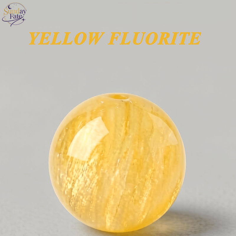 Sunday Fate Sunny Yellow Fluorite Gemstone for Confidence, Positivity and Solar Plexus Healing