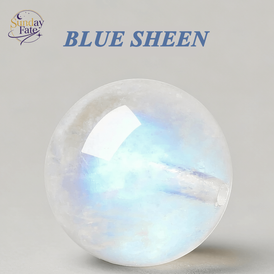 Sunday Fate Natural Blue Moonstone Bead for Intuition and Divine Feminine