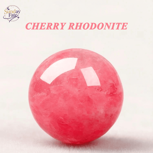 Sunday Fate Natural Cherry Blossom Rhodonite Bead for Emotional Balance and Blooming Love