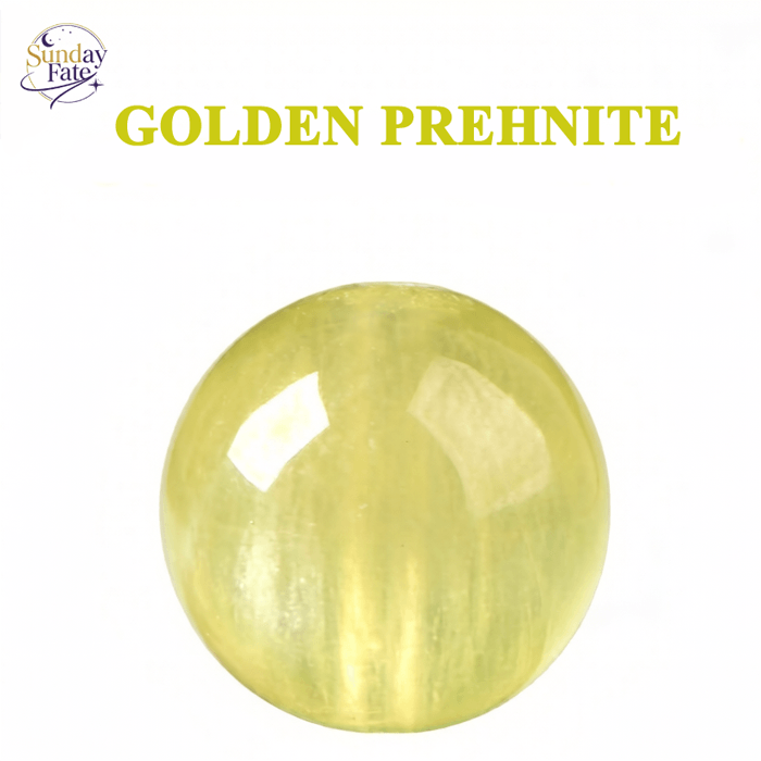 Sunday Fate Natural Golden Prehnite Bead for Compassion and Healing