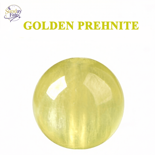 Sunday Fate Natural Golden Prehnite Bead for Compassion and Healing