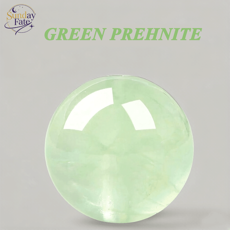 Sunday Fate Natural Luminous Green Prehnite Bead for Heart Healing and Peace