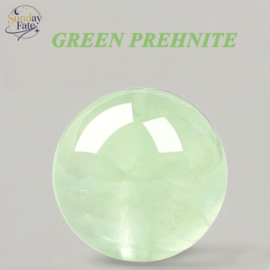 Sunday Fate Natural Luminous Green Prehnite Bead for Heart Healing and Peace