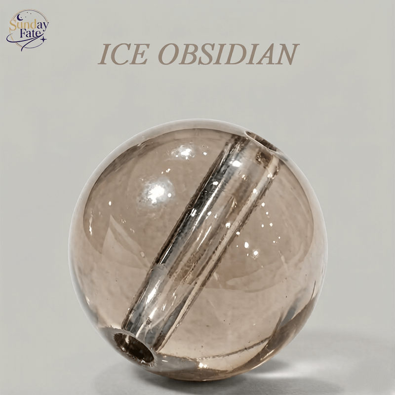 Sunday Fate Smoky Ice Obsidian Crystal for Aura Cleansing and Removing Blockages