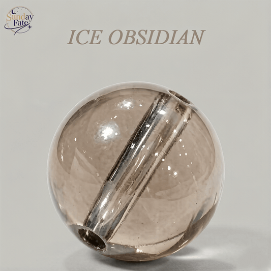 Sunday Fate Smoky Ice Obsidian Crystal for Aura Cleansing and Removing Blockages