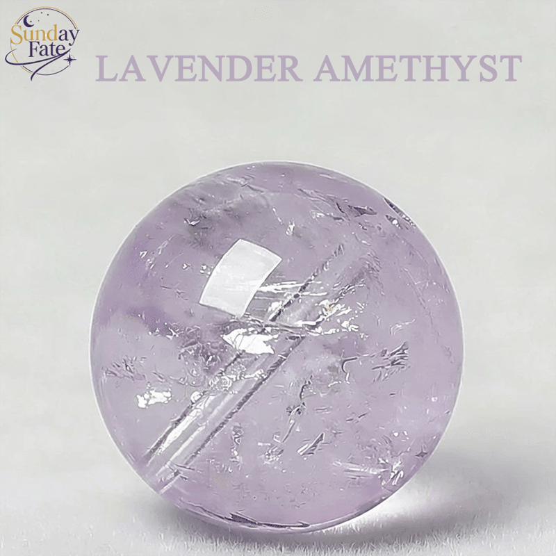 Sunday Fate Natural Lavender Amethyst Bead with Pale Purple Translucency for Spiritual Peace and Calmness