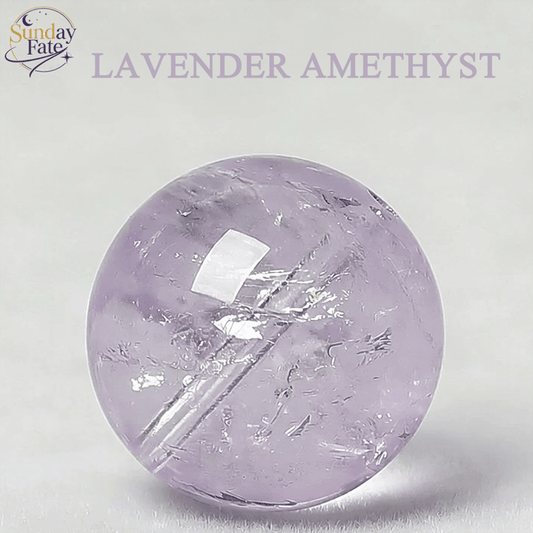 Sunday Fate Natural Lavender Amethyst Bead with Pale Purple Translucency for Spiritual Peace and Calmness