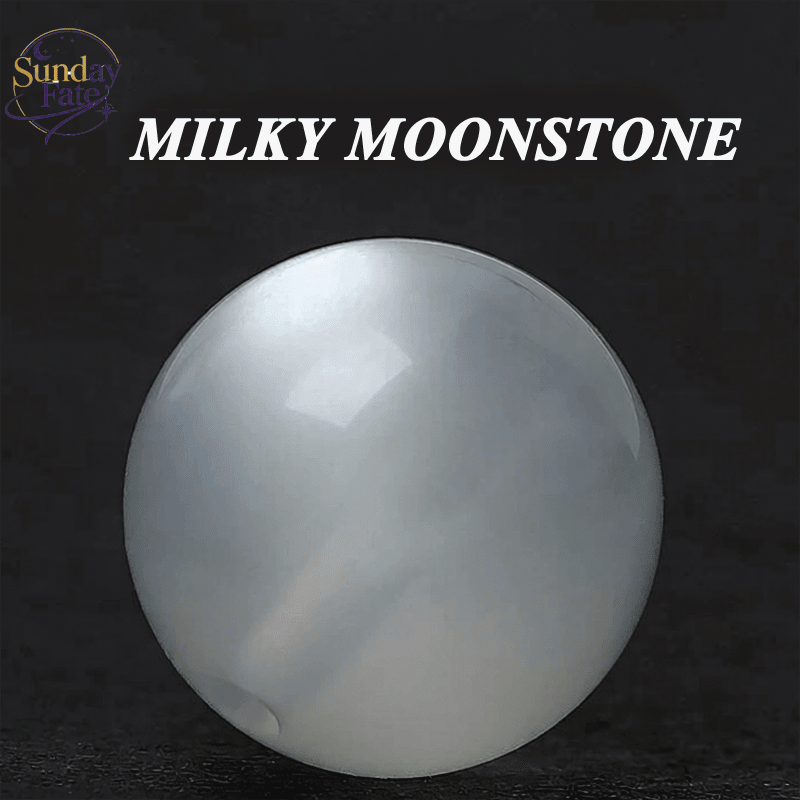 Sunday Fate Natural Milky Moonstone Bead for Divine Serenity and Peace
