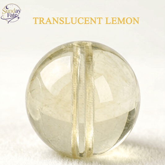 Sunday Fate Natural Translucent Lemon Yellow Crystal Bead with High Clarity for Optimism and Joy