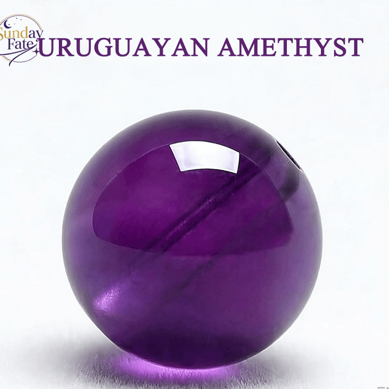 Sunday Fate Natural Deep Royal Purple Uruguayan Amethyst Bead for Spiritual Wisdom and Higher Consciousness
