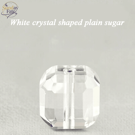 Sunday Fate Natural High Clarity Clear Quartz Faceted Cube with Sparkling Refractive Edges for Energy Amplification and Mental Clarity
