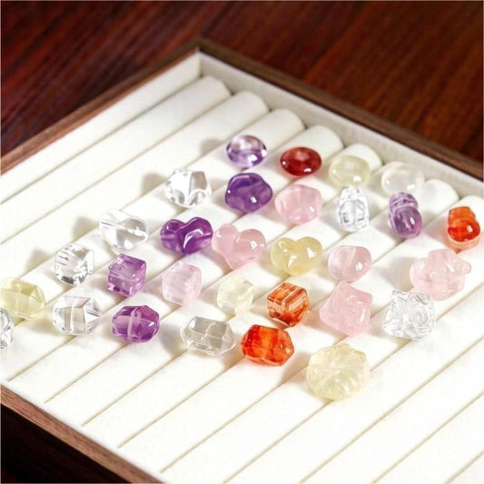 Sunday Fate Geometric Soul - Shaper Collection — Natural Crystal Sugar Cubes, DT Points, Hearts & Fox Beads for Bespoke Intention Jewelry - Fates